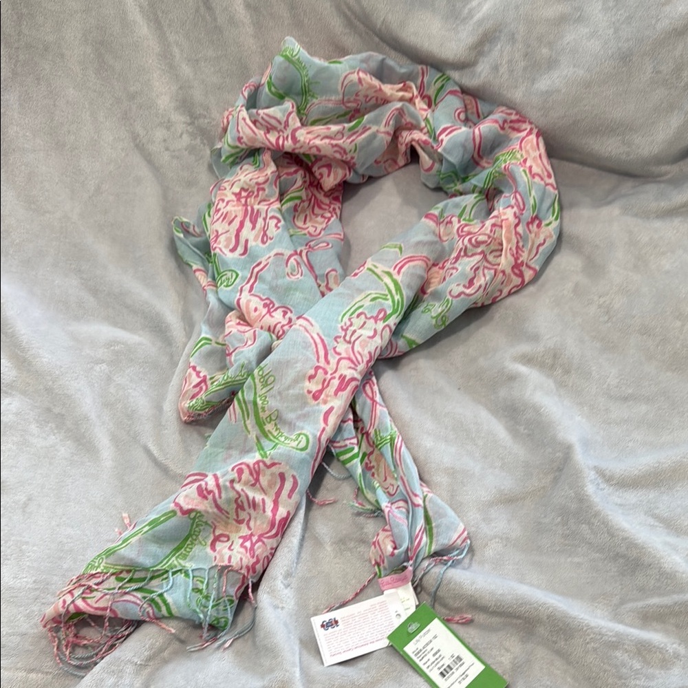 NWT Lilly Pulitzer American Cancer Society 100th birthday HOPE Scarf